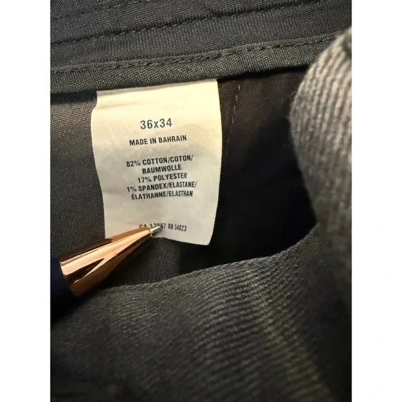 GAP Mens Classic Fit Flat Front Gray Casual Dress Pants Size 36x34 NWT - Picture 6 of 7